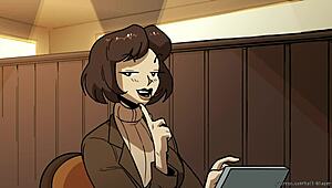 Bombshell barista asks, 'Want my big tits?' in hardcore cartoon