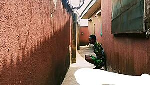 Hide and seek game with neighbor's daughter turns into outdoor fun