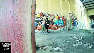 Fuck Hard On Street Wall!