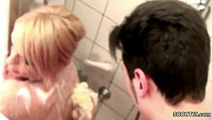 stepmother bathes with stepson in shower