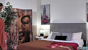 Aubrey Black Takes Big Dick Deep in Doggy at Spizoo.