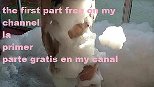 Sissy spies on mature woman bathing