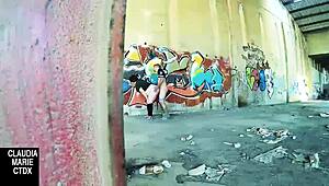 Fuck Hard On Street Wall!