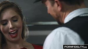 Lena Paul gets filled with two huge creampies in this casual scene