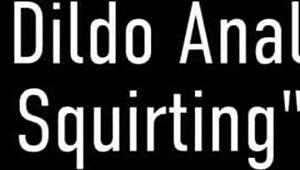 Asian Maxine X BUTT FUCKS Herself with HUGE Dildo