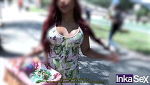 Petite 18+ Samantha Garmendia Caught Deepthroating Big Tits in Mexico Streets