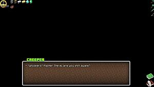 getting sucked near oblivious girlfriend in hornycraft parody