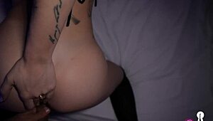 Intimacy with a pornstar at night with rough sex