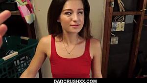 Tiny Step Daughter Avery Moon Orgasms While Being Fucked By!