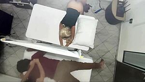 so, this real video shows a masseur banging a wife next to her husband