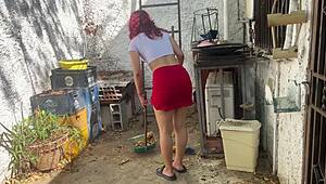 Got Home and Saw My Stepdaughter Washing Clothes in a Skirt, Couldn’t Resist Her Big Ass