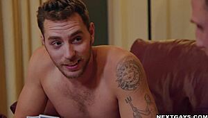 jayden marcos and phoenix ocean share a hardcore bareback fuck in uniform