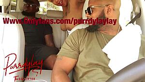 the uber driver's fat bbw wife sucks a stranger's cock and squirts