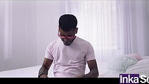 Black milf rides gay couple for Valentine's