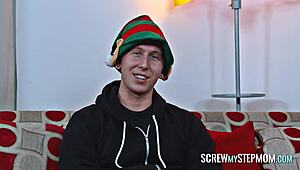 CHRISTMAS ORAL SURPRISE WITH MILF BLOWJOB!