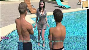 Emotional Game with Teen Wife and Stepmother