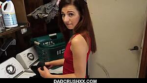 Tiny Step Daughter Avery Moon Orgasms While Being Fucked By!