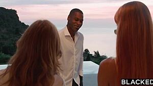 blacked redhead brat always gets her bbc fix in wild 3some