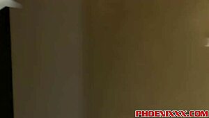 Attractive hunk Brock pounds twink Evan in bedroom.