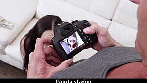 Stepdaddy Offers Cash to See His Stepdaughter Topless in a Risky Deal - Famlust.