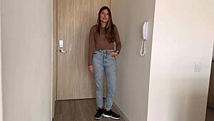 Colombian Lesbian Lovers Tribbing in Jeans During Affair