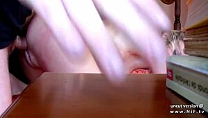 Small Titted Blonde Fucks Hard on Bed