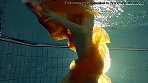 Nastya Strips Naked In Pool