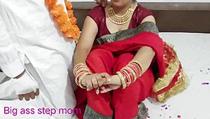 suhagraat honeymoon turns wild with homemade anal. first time couple bangs hard in country style!