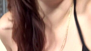 Brunette with bouncy tits loves getting nailed doggy style