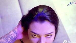 deliciosa dri cordeiro gives pussy tea and gets cum bath in mouth