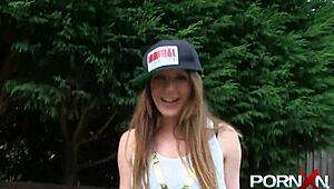 busty natural milf samantha bentley does yoga nude in public! 😍