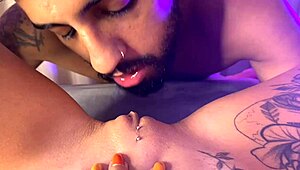 Romulo Pontes savors a delicious treat until overflowing with squirt