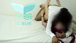 Cuckold My Husband Records While I Ride a Big Cock in Interracial Action