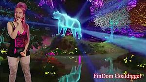 Joy enjoys eating cum in this POV domination game