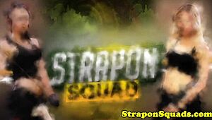 Punish that caged lesbian sub with a strapon!