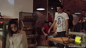 Brunette Double Penetration Public Sex With Bondage And Humiliation