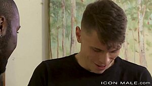 Iconmale's white college boy loves that hunk's black dick