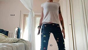 After a sweaty gym session, I’m all satisfied. Hidden cam catches my yoga moves.