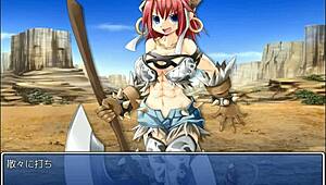 minotauros musume with big tits in hentai game