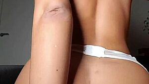 Briana Banderas in hot lingerie, anal fun with a big dildo