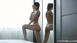 Foxy Di's Pierced Pussy in Intense European Blowjob