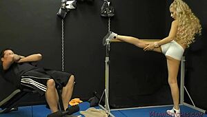 Bibi Noel Performs Ass Licking In Gym Femdom