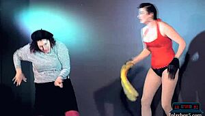 Watch this blonde femdom improvise her fetish comedy!