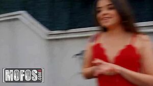 Chiki Bunny Is Desperate To Sell Some Tickets So She Fucks A Stranger In Public For Some Money - Mofos