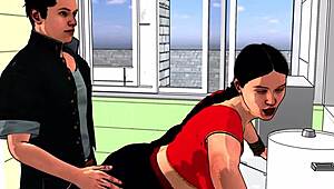 Indian Desi Step Sister-in-Law Banged Hard by Brother-in-Law in Wild Gangbang