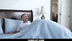 brace faced stepsis carefully sucks her stepbrothers cock in taboo hardcore riding