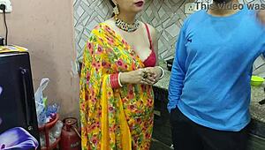 So, I blackmailed my ex-gf turned bhabhi, stripped her saree, and planned to bang her tight ass in the kitchen.