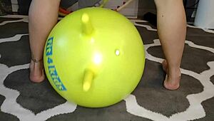 Hey, did you know a gymnastics ball can be fun and make you squirt like crazy?