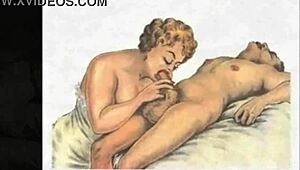 Vintage Erotic Illustration Of Anime Hentai Cartoon Fetish!