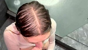 My stepmom forced me to wash up. Then she made me cum hard.